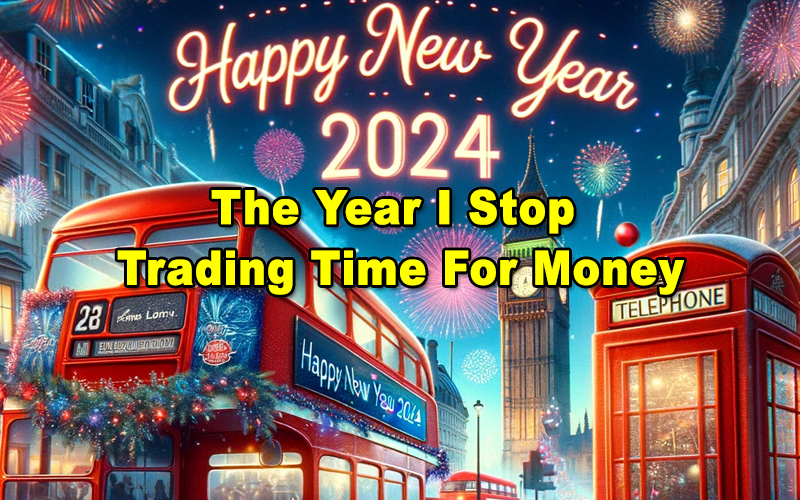 You are currently viewing Happy New Year 2024 – The Year I Stop Trading Time For Money