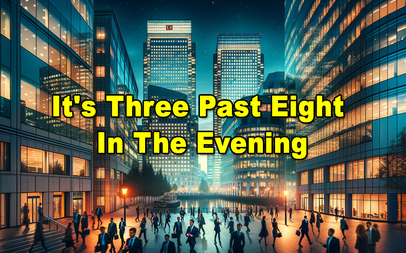 Read more about the article It’s Three Past Eight In The Evening